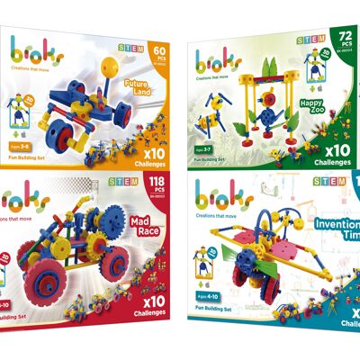 Lot de 4 Playbroks (Jouets STEM pour enfants)