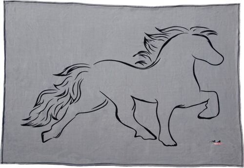 Fleece blanket with horse