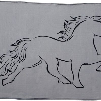 Fleece blanket with horse