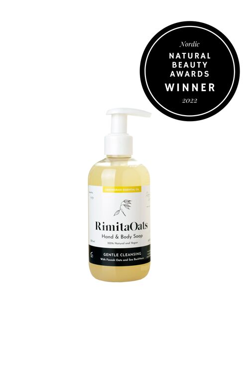 RimitaOats – Hand and Body Soap, scent: Lemongrass Essential Oil 250 ml