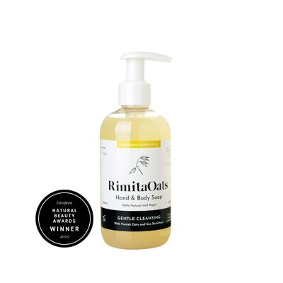 RimitaOats – Jabón para Manos y Cuerpo, aroma: Aceite Esencial de Lemongrass 250 ml