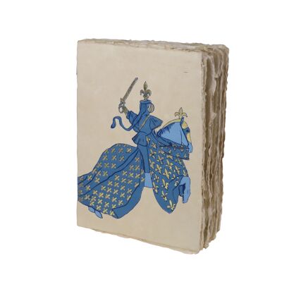 Quaderno formato A5 in carta pergamena cavaliere e principessa