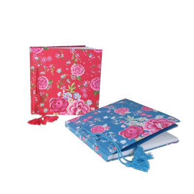 Red or blue flowered Caucasus guest book