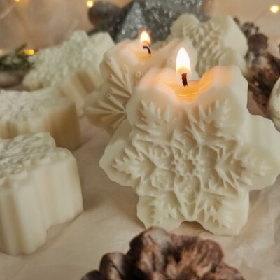 Snow Flakes Candle