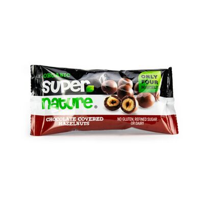 Supernature Organic: Avellanas cubiertas de chocolate 40g - Individual (40g)