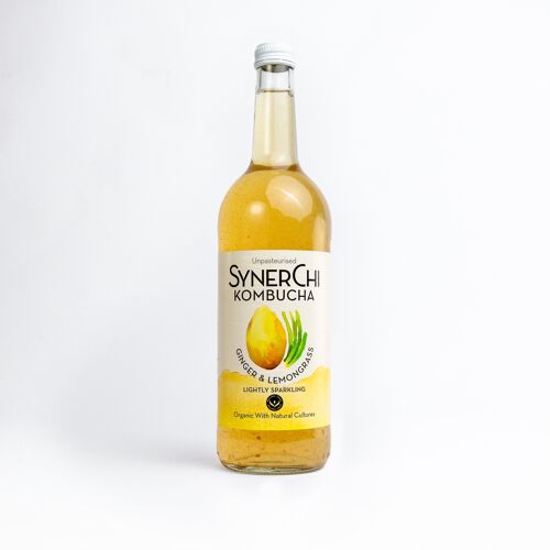 Synerchi Kombucha: Ginger & Lemongrass 750ml - unit 750ml
