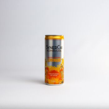 SynerChi Kombucha - Sencha Tea Légèrement Pétillant : Limonade Gingembre & Curcuma - Unique (250ml) 1