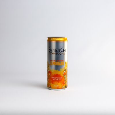 SynerChi Kombucha - Sencha Tea Légèrement Pétillant : Limonade Gingembre & Curcuma - Unique (250ml)