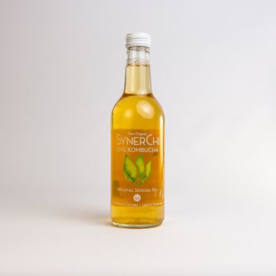 Synerchi Live Kombucha - Thé Sencha Légèrement Pétillant : Thé Sencha Original - Unique (330ml)