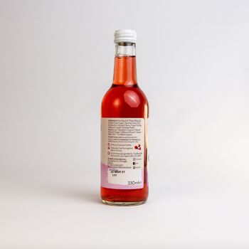 SynerChi Live Kombucha - Sencha Tea Légèrement Pétillant : Framboise & Rose Musquée - Unique (330ml) 2