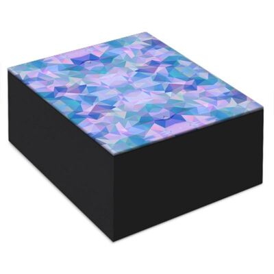 Crystal poly pattern lid Jewellery Box