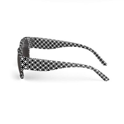Black and white chequered pattern Sunglasses