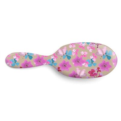 Pink floral pattern Hairbrush