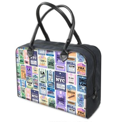 Travel ticket icons pattern Holdall