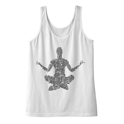 Yoga pose in yoga words Ladies vest top
