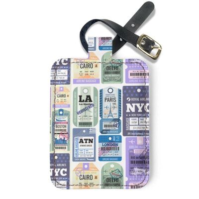 Travel ticket icons pattern Luggage tags