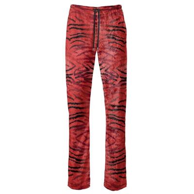 Red Zebra pattern Women's trousers