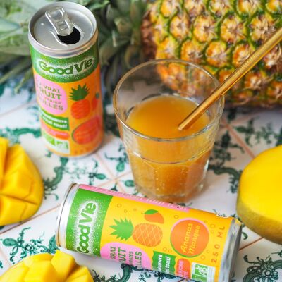 Frucht-Kombucha – Good Vie Mango/Ananas Dose (250 ml)
