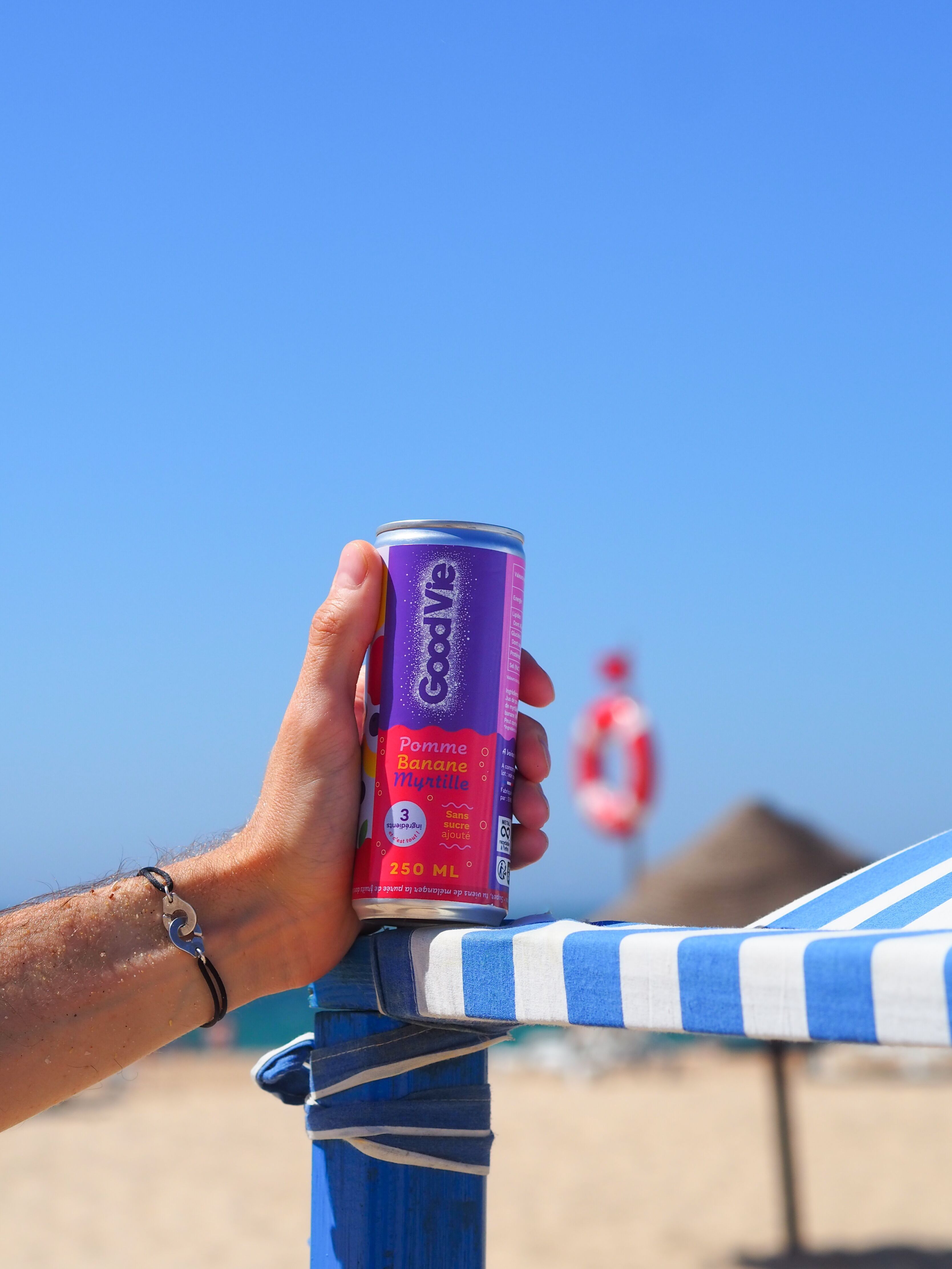 Fruit Kombucha - Good Vie Mela / Banana / Mirtillo lattina (250 mL)