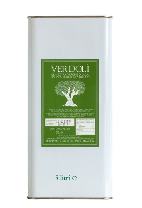 Olio Extra Vergine d'oliva siciliano Verdolì - 5L