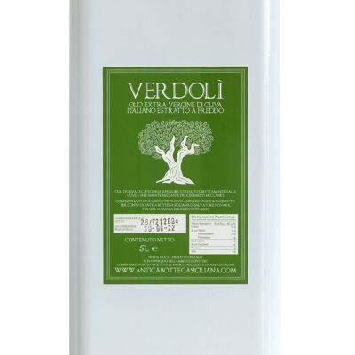 Verdolì Sicilian Extra Virgin Olive Oil - 5L