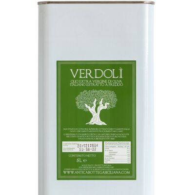 Verdolì Sicilian Extra Virgin Olive Oil - 5L