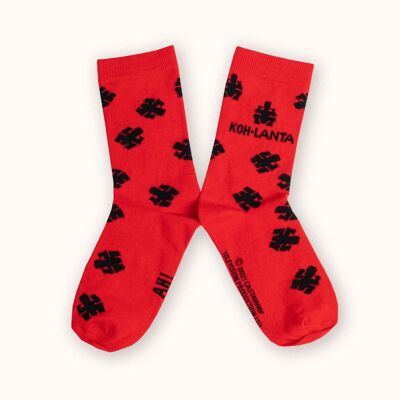 Chaussettes Koh-Lanta Tribu Rouge