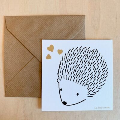 Note card - Hedgehog in love