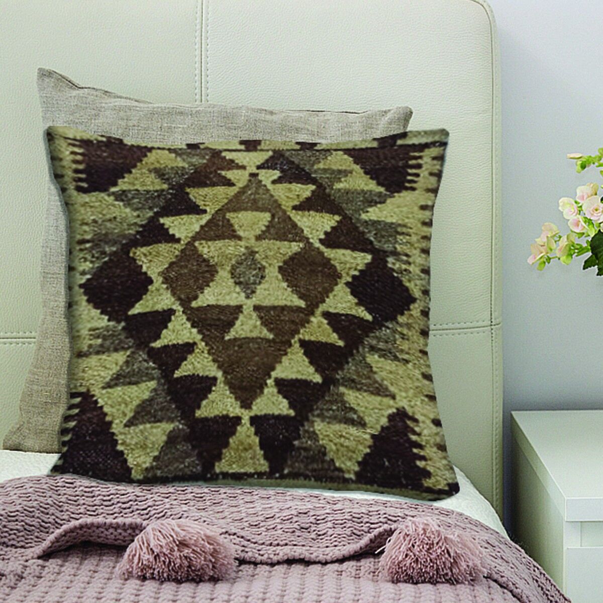 Fodera per cuscino Kilim fatta a mano in argilla Creek