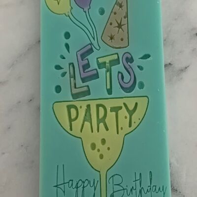 Let's party & Happy birthday wax melt snap bar