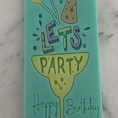 Let's party & Happy birthday wax melt snap bar