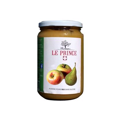 Purée Bio sans sucre - Pomme Poire Bio* sans sucre 0,7 Kg - Bocal de purée