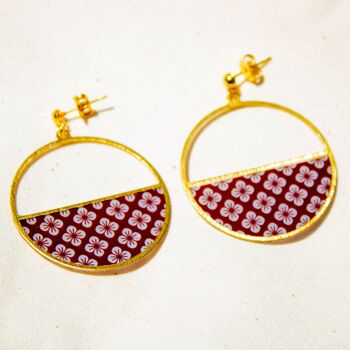 Boucles d'oreilles Luna - motif Hana 2