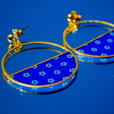 Boucles d'oreilles Luna - motif Saku