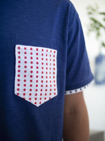 T-shirt Mameshibori - Bleu 3