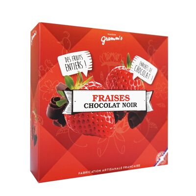 Fragole croccanti ricoperte di cioccolato fondente