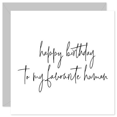 Favourite human birthday card