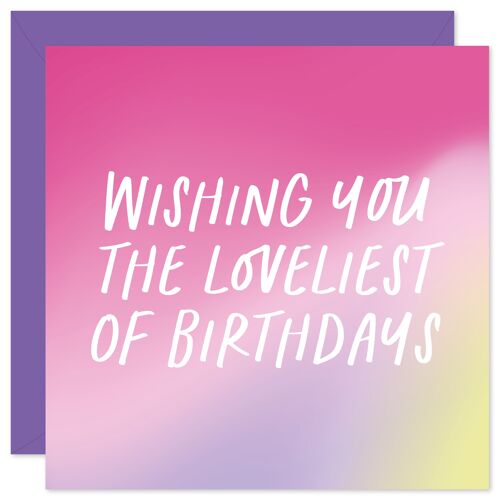 Loveliest of birthdays card