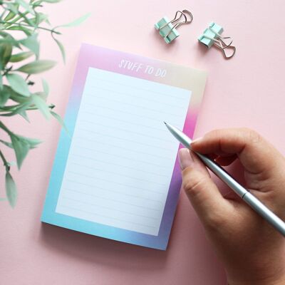 Stuff to do A6 lined notepad