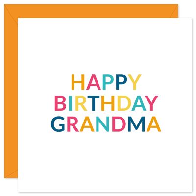 Carte de grand-mère joyeux anniversaire