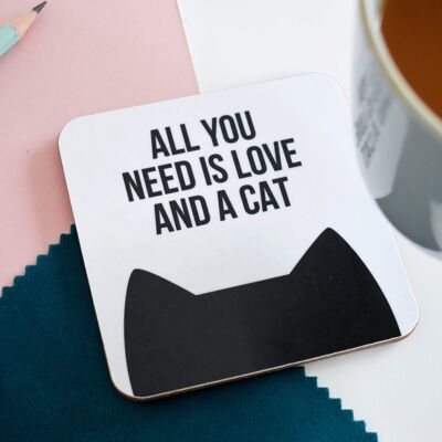 Love and a cat coaster
