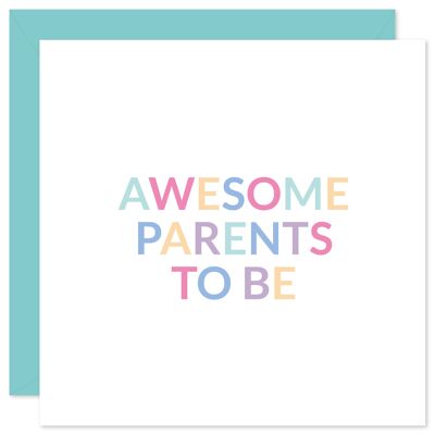 Awesome parents to be card