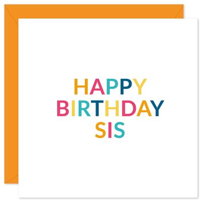 Happy birthday sis card