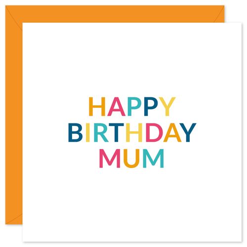 Happy birthday mum card