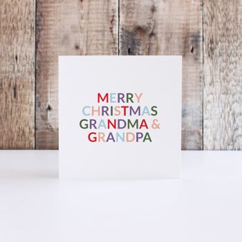 Joyeux Noël grand-mère et grand-père carte de Noël 2