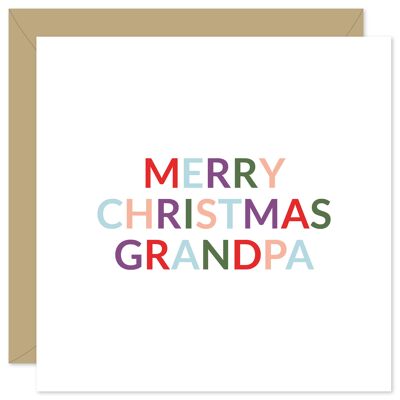 Feliz Navidad abuelo tarjeta de Navidad