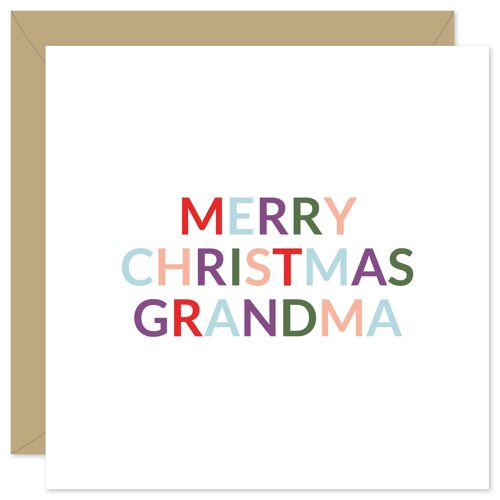Merry Christmas grandma Christmas card