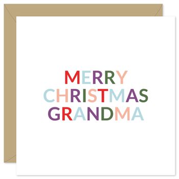 Joyeux Noël grand-mère carte de Noël 1