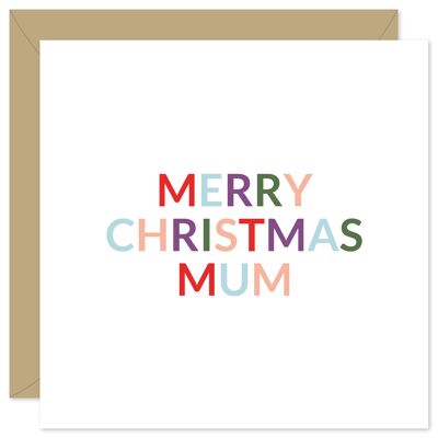 Merry Christmas mum Christmas card