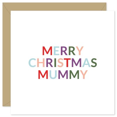 Cartolina di Natale mummia di buon Natale
